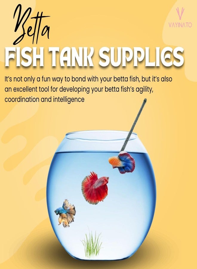 عصا تدريب سمكة بيتا VAYINATO® قطعة واحدة لتقليل التوتر | قطعة ذيل تفاعلية للعرض - عزز وقت لعب سمكة بيتا (لون عشوائي) من Petzlifeworld - Image 5